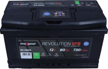 Maxgear 85-0005 - Стартерная аккумуляторная батарея, АКБ autospares.lv