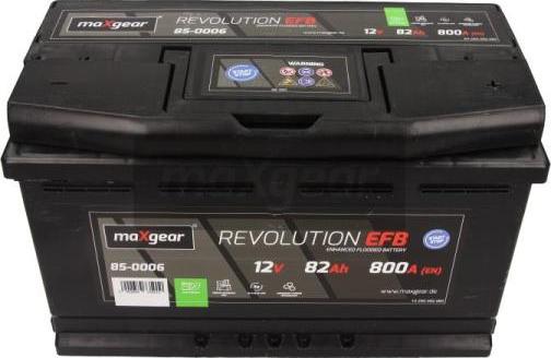 Maxgear 85-0006 - Стартерная аккумуляторная батарея, АКБ autospares.lv
