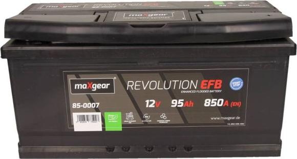 Maxgear 85-0007 - Стартерная аккумуляторная батарея, АКБ autospares.lv