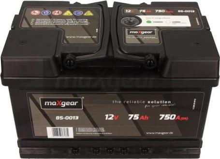 Maxgear 85-0013 - Стартерная аккумуляторная батарея, АКБ autospares.lv