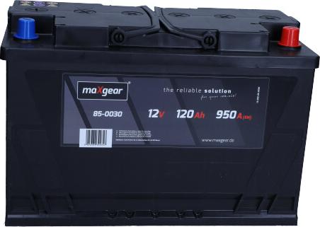 Maxgear 85-0030 - Стартерная аккумуляторная батарея, АКБ autospares.lv