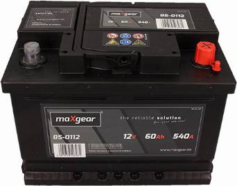 Maxgear 85-0112 - Стартерная аккумуляторная батарея, АКБ autospares.lv