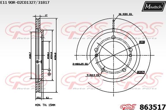 Maxtech 5271026 - Поворотный кулак, подвеска колеса autospares.lv