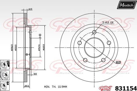 Maxtech 70180213 - Прокладка, поршень корпуса скобы тормоза autospares.lv