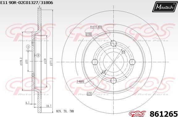 Maxtech 6255005 - Тормозной суппорт autospares.lv