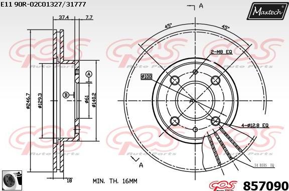 Maxtech 6255006 - Тормозной суппорт autospares.lv