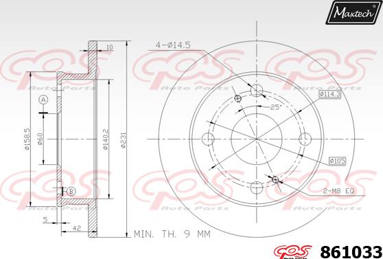 Maxtech 6255007 - Тормозной суппорт autospares.lv