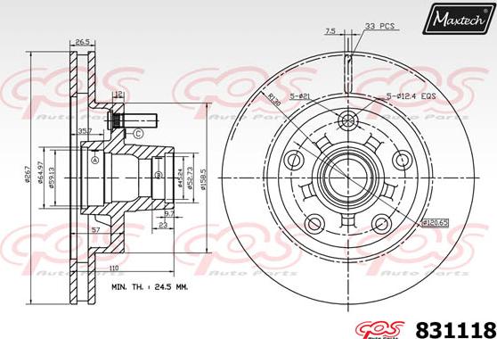 Maxtech 6266200 - Тормозной суппорт autospares.lv