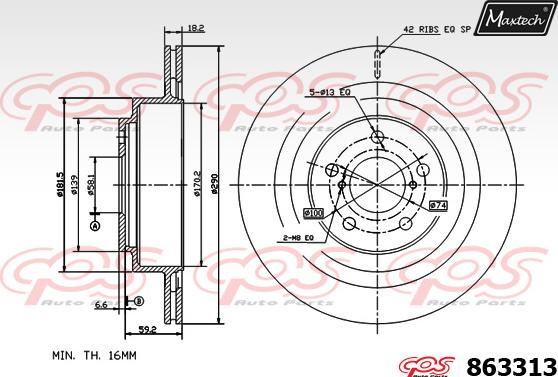 Maxtech 6261024 - Тормозной суппорт autospares.lv