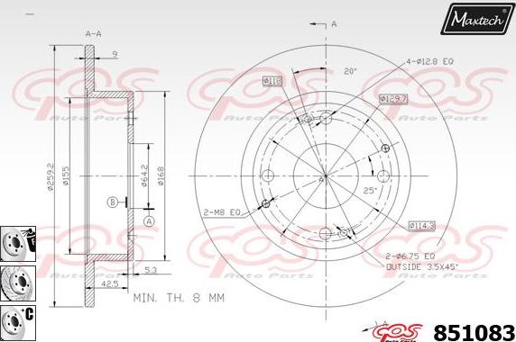 Maxtech 72941005P - Поршень, корпус скобы тормоза autospares.lv