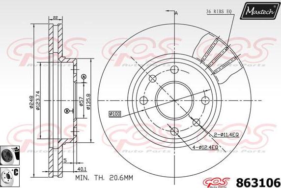 Maxtech 6276600 - Тормозной суппорт autospares.lv