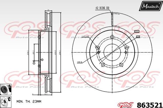 Maxtech 6276601 - Тормозной суппорт autospares.lv