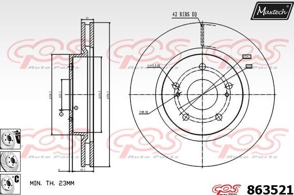 Maxtech 6271504 - Тормозной суппорт autospares.lv