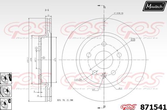 Maxtech 877228 - Тормозной диск autospares.lv