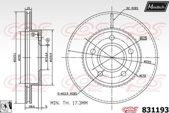 Maxtech 6271002 - Тормозной суппорт autospares.lv