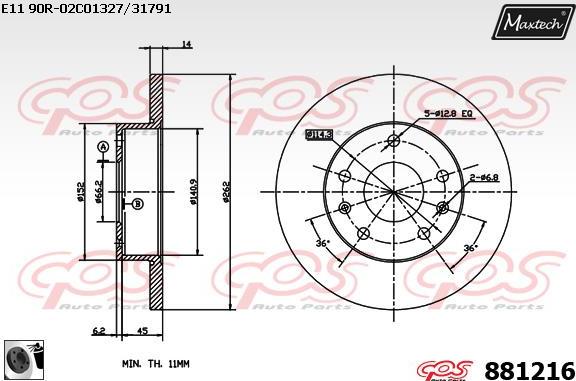 Maxtech 6278503 - Тормозной суппорт autospares.lv