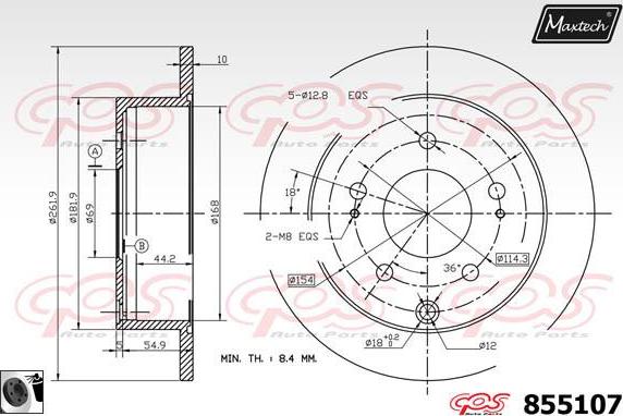 Maxtech 6273506 - Тормозной суппорт autospares.lv