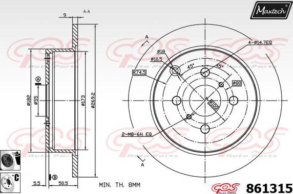 Maxtech 6272001 - Тормозной суппорт autospares.lv