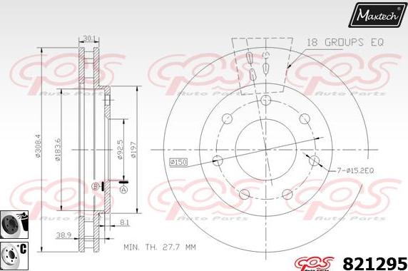 Maxtech 855042 - Тормозной диск autospares.lv