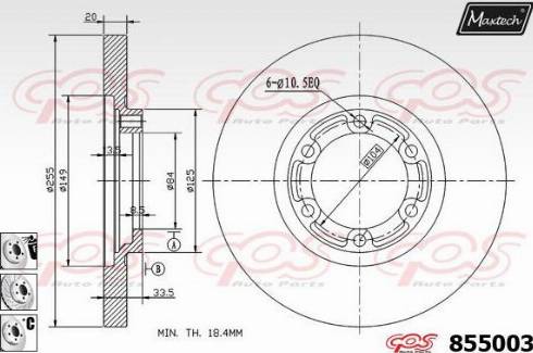 Quinton Hazell BDC3535 - Тормозной диск autospares.lv