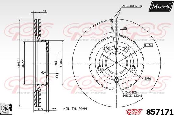 Maxtech 851091 - Тормозной диск autospares.lv