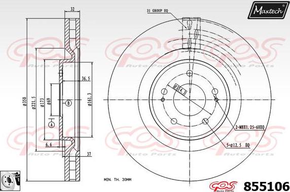 Maxtech 851031 - Тормозной диск autospares.lv