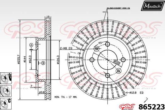 Maxtech 873585 - Тормозной диск autospares.lv