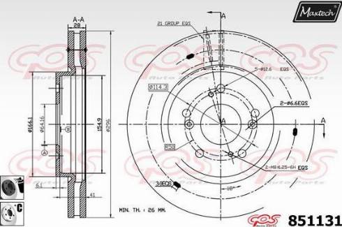 Maxtech 851131.6060 - Тормозной диск autospares.lv