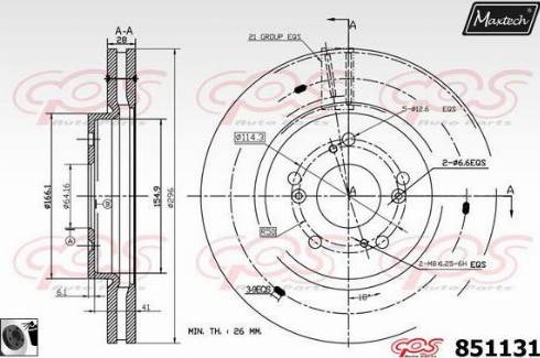 Maxtech 851131.6980 - Тормозной диск autospares.lv