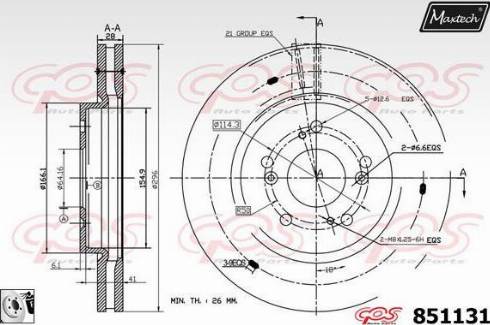 Maxtech 851131.0080 - Тормозной диск autospares.lv