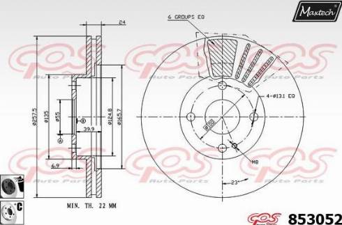 Maxtech 853052.6060 - Тормозной диск autospares.lv