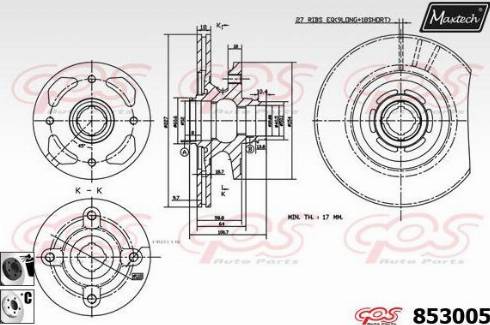 NPS M330A02 - Тормозной диск autospares.lv