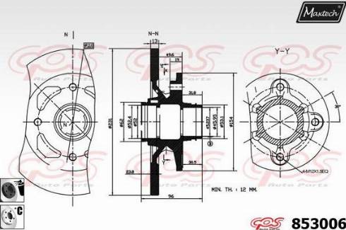 Maxtech 853006.6060 - Тормозной диск autospares.lv