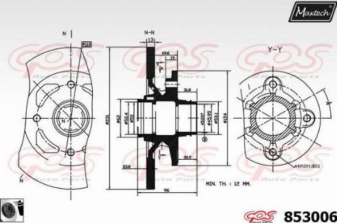 Maxtech 853006.0060 - Тормозной диск autospares.lv