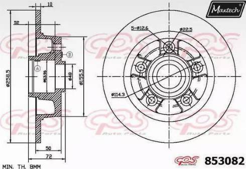 Maxtech 853082.0000 - Тормозной диск autospares.lv