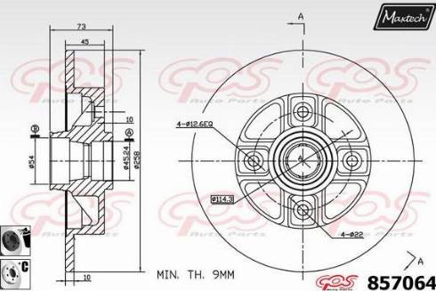 Maxtech 857064.6060 - Тормозной диск autospares.lv