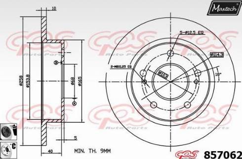 Maxtech 857062.6060 - Тормозной диск autospares.lv