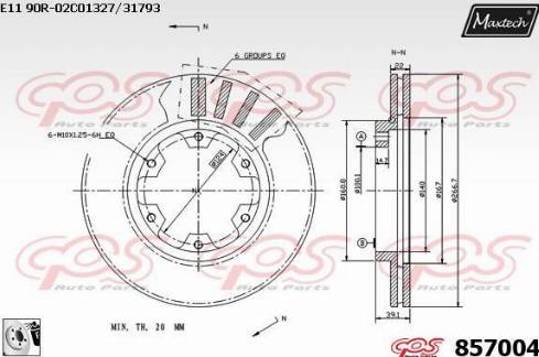 Maxtech 857004.0080 - Тормозной диск autospares.lv