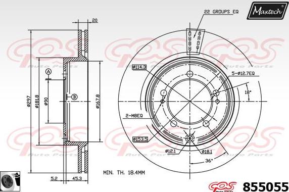 Maxtech 857085 - Тормозной диск autospares.lv