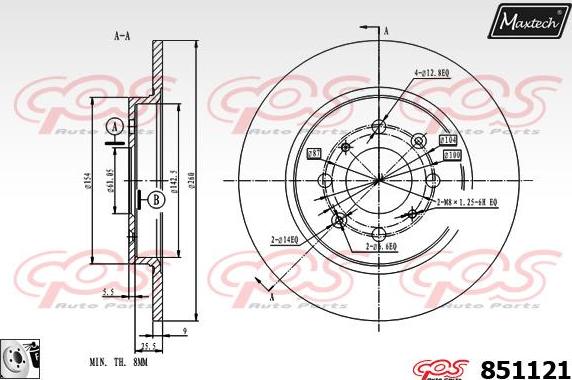 Maxtech 857072 - Тормозной диск autospares.lv