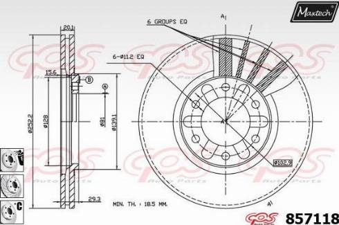 Maxtech 857118.6880 - Тормозной диск autospares.lv