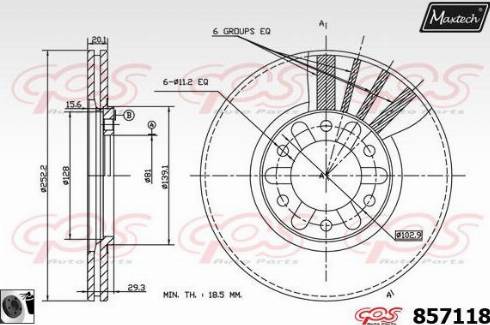 Maxtech 857118.0060 - Тормозной диск autospares.lv