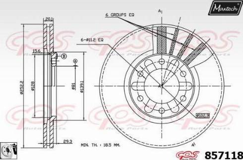 Maxtech 857118.0080 - Тормозной диск autospares.lv