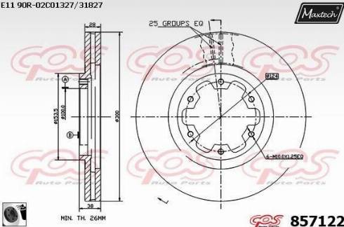 Maxtech 857122.0060 - Тормозной диск autospares.lv