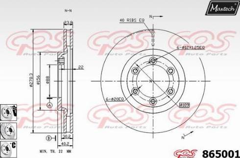 Maxtech 865001.6980 - Тормозной диск autospares.lv