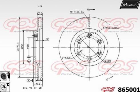 Maxtech 865001.6060 - Тормозной диск autospares.lv