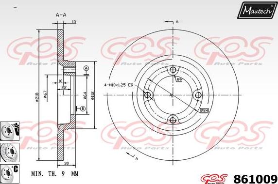 Maxtech 871559 - Тормозной диск autospares.lv