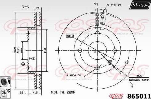 Maxtech 865011.6060 - Тормозной диск autospares.lv