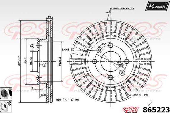 Maxtech 865018 - Тормозной диск autospares.lv