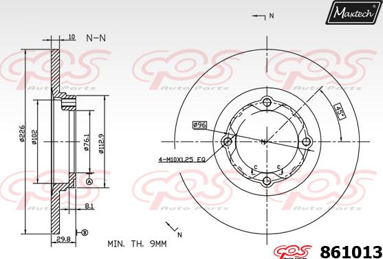 Maxtech 865208 - Тормозной диск autospares.lv